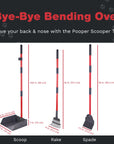 Pawler Pooper Scooper for Large Dogs | Long-Handle Rake, Spade & Extra Large Tray Set