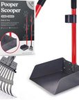 Pawler Pooper Scooper for Small Dogs | Long-Handle Rake & Standard Tray Set